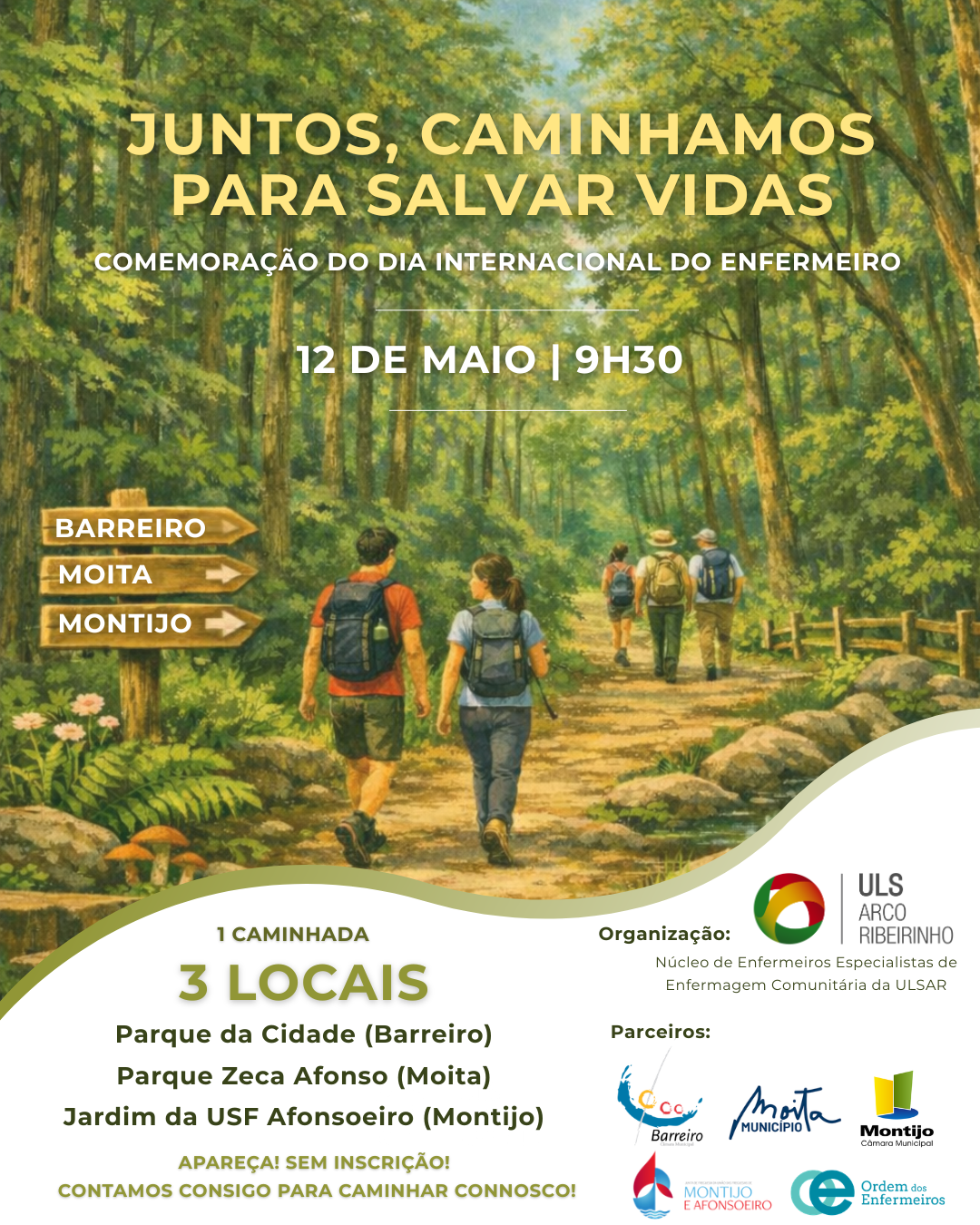 Caminhada e Aula de Chi kung na Moita assinalam Dia do Enfermeiro